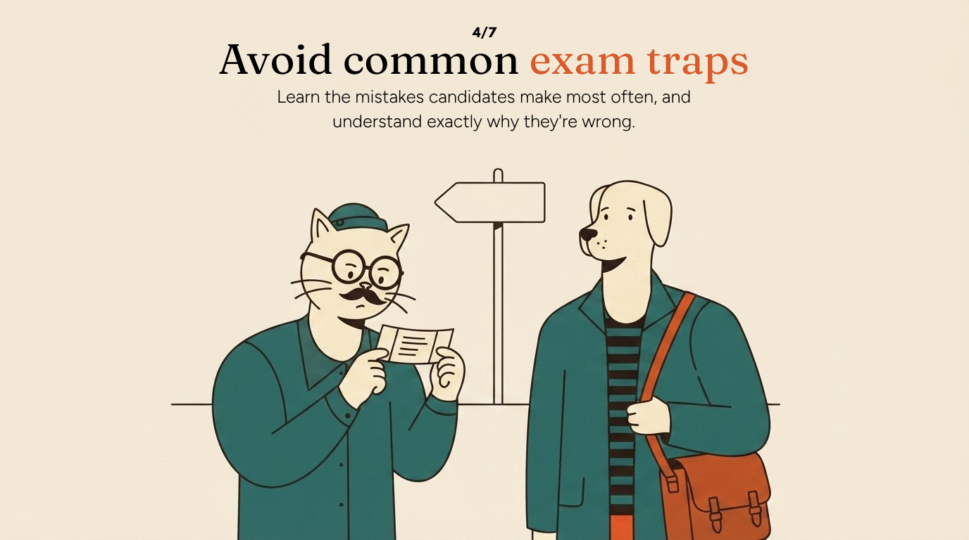 Avoid common exam traps by learning why frequent candidate mistakes are wrong.